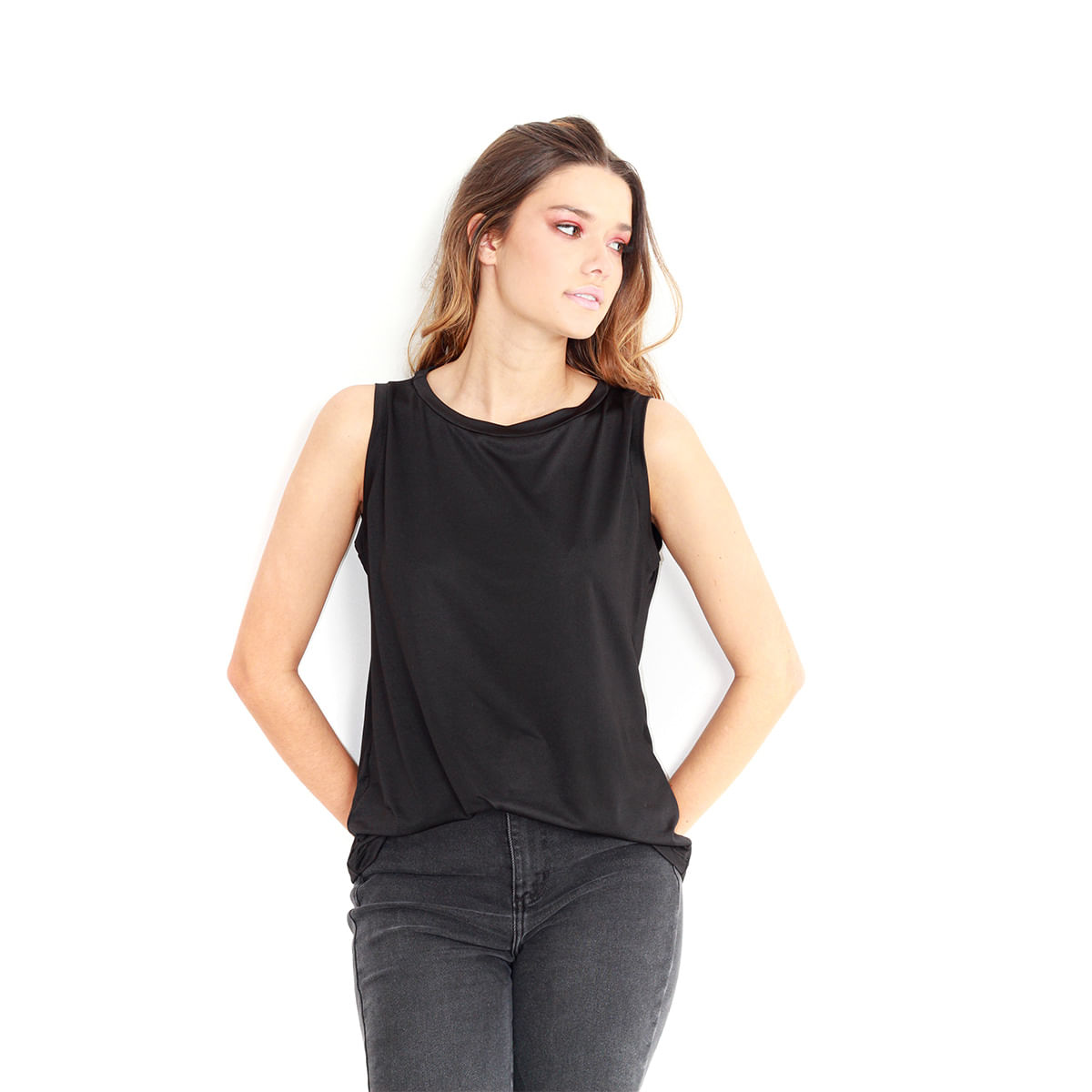 camiseta manga sisa mujer