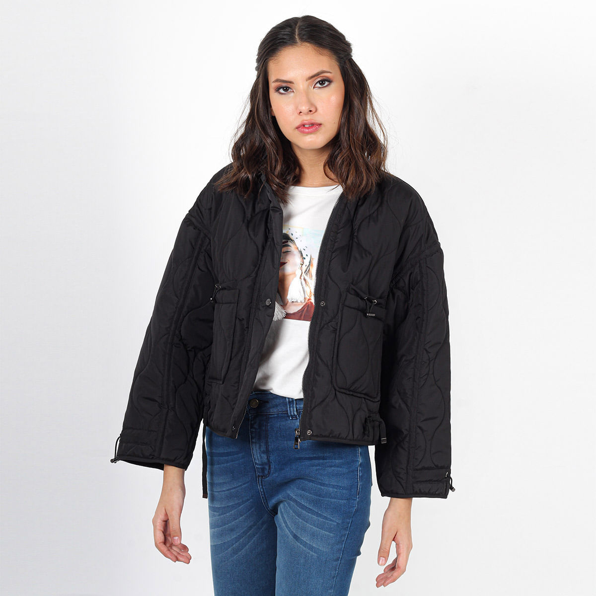 CHAQUETA Para mujer -Negro chaquetas fds-jkpv22u0102 Fuera de Serie -  Compra Online - Fuera de Serie